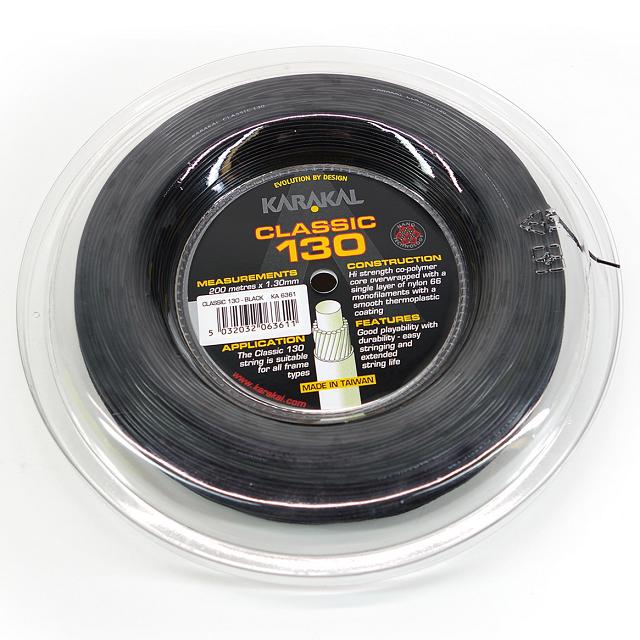 Karakal String Classic 130 Black - Rolka 200m